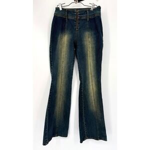 Quick Womens Jeans Size 9 Blue Bootcut Mid Rise Stretch Denim Zip Fly Y2K